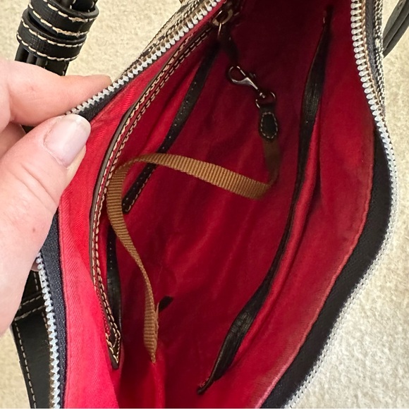 Dooney & Bourke Black Signature Monogram Hobo Shoulder Bag - Picture 12 of 16